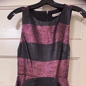 Metallic Striped Cutout Dress